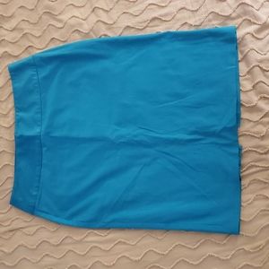 Bright blue retro pencil skirt